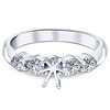 Pompeii3 1/2ct Diamond Semi Mount Engagement Ring 14K White Gold Round Setting - 4 of 4