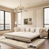 Whisen 89" Chesterfield Sleeper Sofa Bed, 3-in-1 Pull-Out Sofa Bed, Velvet 3-Seater Couch with Ottoman - 2 of 4