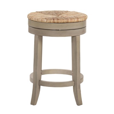 Irving 24" Weathered Gray Wood Swivel Counter Stool