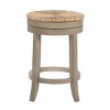 Carolina Living 24" Leif Swivel Rush Seat Counter Height Barstool Weathered Gray: Solid Wood, Indoor Use - 3 of 3