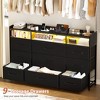 WOWLIVE 9 Drawers Dresser for Bedroom, Farmhouse Dresser with Power Outlet & LED, Chest of Drawers TV Stand - 4 of 4