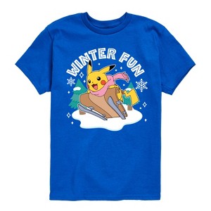Boys' - Pokémon - Winter Fun Short Sleeve Graphic T-Shirt - 1 of 4