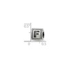 Black Bow Jewelry Triangle Block, Letter F Sterling Silver Bead Charm - 2 of 3