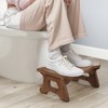 Tangkula Teak Wood Toilet Stool 7" Squatting Potty Stool for Adults & Kids Pooping Stool - 3 of 4