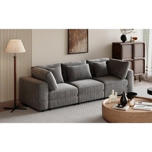 CAVINAS Premium Living Room Couch with Plush Cushions,Durable Solid Wood Frame ,Loveseat Sofa for Bedroom,Living Room and Apartment - 1 of 4