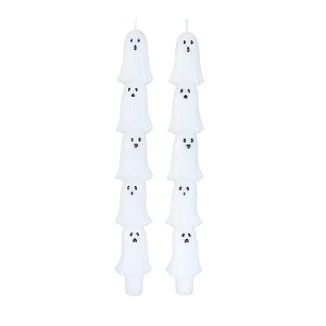 Jollity & Co. - Halloween Themed Ghost Taper Candles - Pack of 2 Candles - 1 of 2