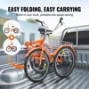VEVOR Folding Adult Tricycle, 20-Inch Adult Folding Trikes, Lightweight Aluminum Alloy 3 Wheel Cruiser Bike with Large Rear Basket - 4 of 4