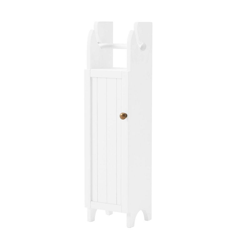 Dover Deluxe Storage Cabinet with Toilet Paper Dispenser White - Alaterre Furniture, 4 of 9