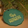 George Mason University Primary Logo Porcelain Scalloped Holiday Christmas Tree Ornament - 4 of 4