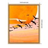 Amanti Art Time Flies Bird Sunset by Uma Gokhale Framed Canvas Wall Art - 3 of 4