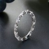 Scallop Eternity Wedding Band Ring for Women Sterling Silver Cz Ginger Lyne Collection - image 2 of 4