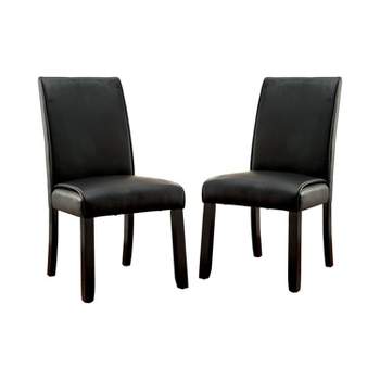 Set of 2 Lanbert Leatherette Padded Side Chair Dark Walnut - HOMES: Inside + Out