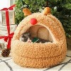 ZEZE Reindeer Yurt Covered Cat Bed-Brown - 4 of 4