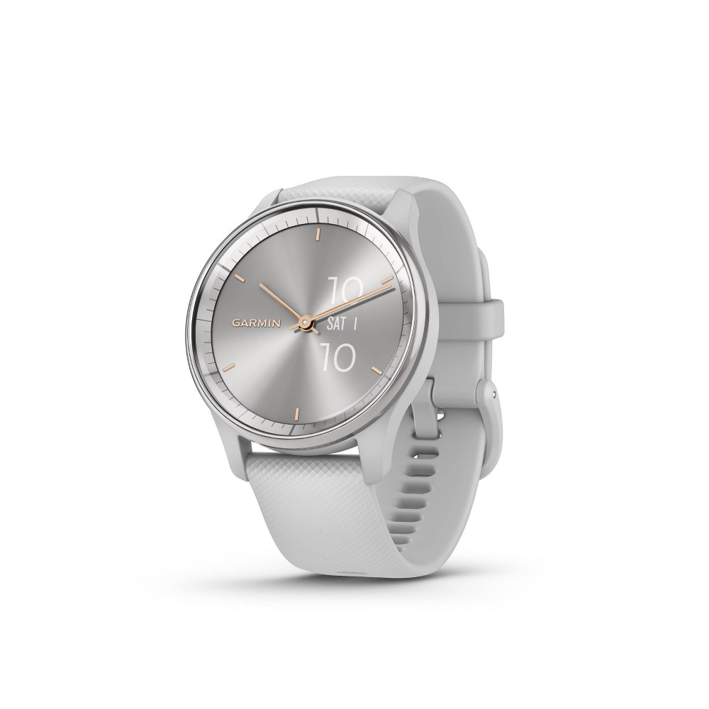 Garmin vivomove Trend - Silver Stainless Steel Bezel with Mist Gray Case and Silicone Band
