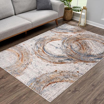 Luxe Weavers Modern Abstract Circle Multi 4x5 Area Rug : Target