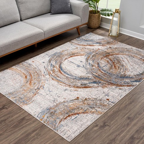 GREY Modern Abstract Small Extra Large Floor Carpets Rugs Mats / Excellent  Abstract Design/ Distressed Carpet 