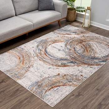Luxe Weavers Modern Abstract Circle Area Rug