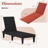 Tangkula 2PCS Patio Lounge Chair Recliner Chair w/ 3-Position Adjustable Backrest & Cushion Black & Orange - 4 of 4