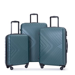 SEVOBAL Luggage 3 Piece Set with Spinner Wheels and TSA Lock for Easy Travel Mobility, Green, 30.31"*20.08"*11.81" - 1 of 4
