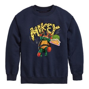 Boys' - Teenage Mutant Ninja Turtles - Michelangelo AKA Mikey Graphic Long Sleeve Fleece Sweatshirt - 1 of 4