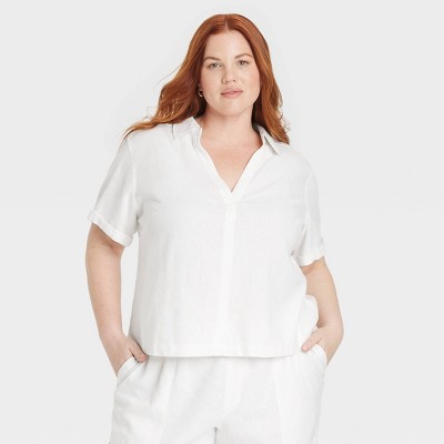 Women's Short Sleeve Popover Blouse - Universal Thread™