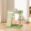 EROMMY Modern Cat Tower with Cat Scratching Post for Indoor Cats, Green - 3 of 4
