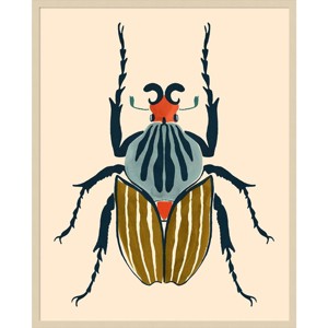 33"x41" Beetle Bug I by Victoria Barnes Wood Framed Wall Art Print Brown - Amanti Art - 1 of 4