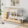 YOOCOZZ Twin Over Twin Space-Saving Bunk Bed with Multiple Storage Drawers - 3 of 4