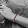 Black Bow Jewelry 7mm Stainless Steel & Two Tone Braided Leather Bracelet, 8.25 Inch - 3 of 4