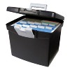 Storex Portable File Box with Large Organizer Lid, Letter Files, 13.25" x 10.88" x 11", Black - 4 of 4