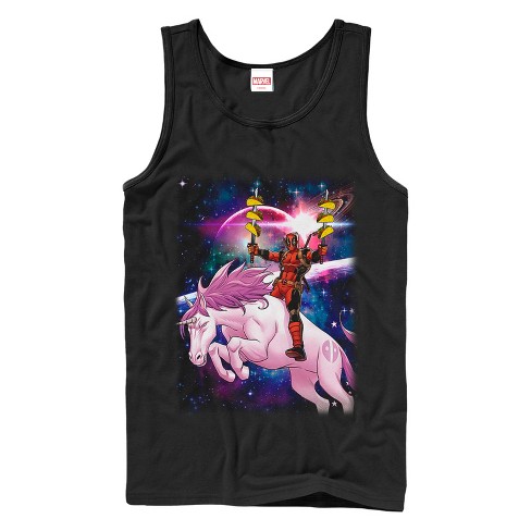 Men's Marvel Taco Deadpool on Space Unicorn Tank Top - image 1 of 4