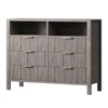 COZONY 6-Drawer Dresser with Fluted Doors & 2 Shelves, Farmhouse Storage Chest for Bedroom & Entryway - 2 of 4