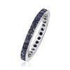 Ross-Simons 1.30 ct. t.w. Sapphire Eternity Band in Sterling Silver - 3 of 4