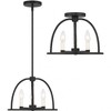 Crystorama Lighting Abbott 3 - Light Flush Mount in  Black - 4 of 4