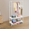 YIYIBYUS Clothes Rack with Bottom Shelves, Home Standing Garment Rack Coat Rack - 2 of 4