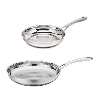 Culinary Edge Classic 10 Fry Pans - Mirror Finish Stainless Steel