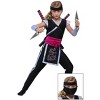 HalloweenCostumes.com Rainbow Ninja Costume for Girls - 3 of 3