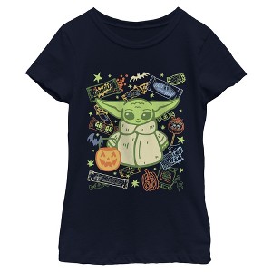 Girls Star Wars: The Mandalorian The Child Lots Of Candy T Shirt - 1 of 4