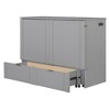 YOOCOZZ Full Size Murphy Bed & Wall Bed with Bottom Drawer and Charging Ports - Gray - 4 of 4
