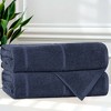 Smart Twist Viscose Cotton Blend Medium Weight Solid Thick Border Towel Set by Blue Nile Mills - 2 of 4