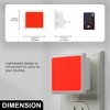 YANSUN 0.3W Plug-in Light-Controlled Night Light, Square Shape, Red Light with Red Cover - 3 of 4