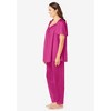 Only Necessities Plus Size Silky 2-Piece PJ Set - 4 of 4