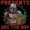 Men's Star Wars The Mandalorian Christmas Presents Light Wreath T-Shirt - image 2 of 4