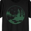 Adventure Society Mountains And Pine Trees Men's Black T-Shirt - 2 of 3