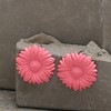SOHI Women's Pink Sunflower Stud Earrings - 2 of 3