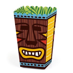 Big Dot of Happiness Tiki Luau - Tropical Hawaiian Summer Party Favor Popcorn Treat Boxes - Set of 12 - 1 of 4