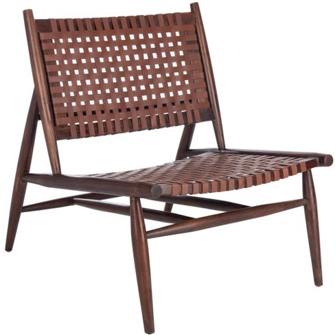 Woven leather deals chair target