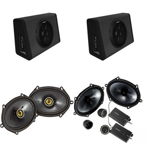 Kicker (2) 11PT250 Powered Sub Enclosure & 46CSS684 6x8" Component, 46CSC684 6x8" Bundle - 1 of 4