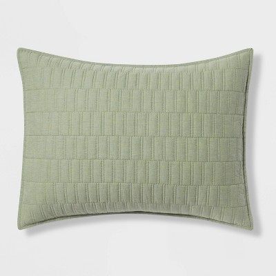 Standard Botanical Dye Quilt Sham Sage Green - Threshold™