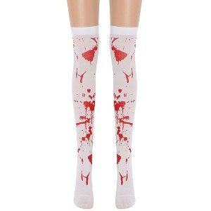 BABYYER Women's Thigh High Stockings, 2 Pairs Halloween Socks for Cosplay, Party and Festival (One Size) - 1 of 4